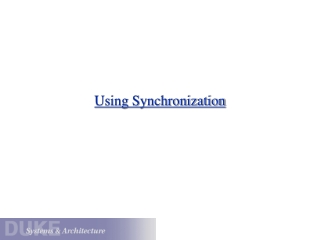 Using Synchronization