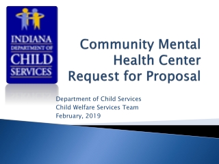 Community Mental Health Center Request for Proposal