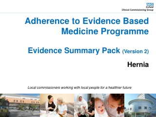 Adherence to Evidence Based Medicine Programme Evidence Summary Pack (Version 2)