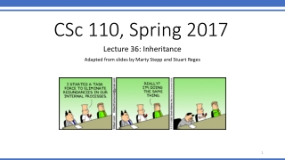 CSc 110, Spring 2017