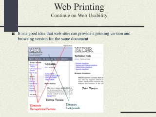 Web Printing Continue on Web Usability