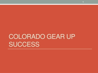 Colorado GEAR UP SUCCESS