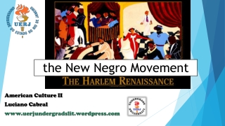 t he New Negro Movement