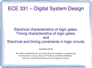 ECE 331 – Digital System Design