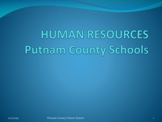 HUMAN RESOURCES Putnam County Schools
