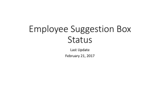 Employee Suggestion Box Status