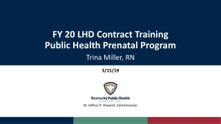 FY 20 LHD Contract Training Public Health Prenatal Program