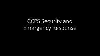 CCPS Security and Emergency Response