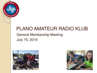 PLANO AMATEUR RADIO KLUB