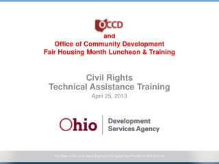 and Office of Community Development Fair Housing Month Luncheon &amp; Training