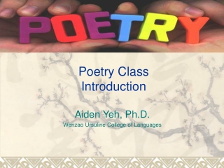 Poetry Class Introduction