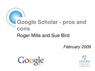 Google Scholar - pros and cons