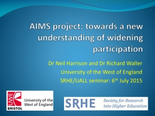 AIMS project: towards a new understanding of widening participation
