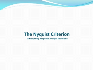 The Nyquist Criterion