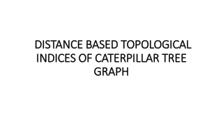 DISTANCE BASED TOPOLOGICAL INDICES OF CATERPILLAR TREE GRAPH