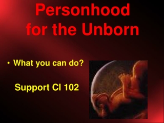 Personhood for the Unborn