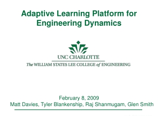 Adaptive Learning Platform for Engineering Dynamics