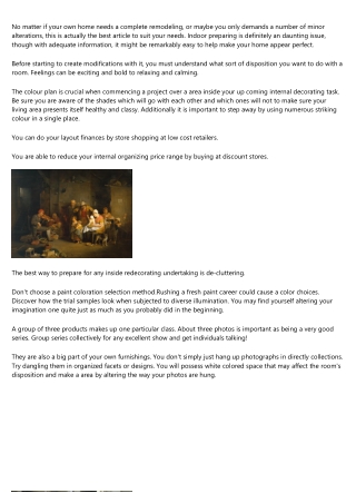 Simple Guidelines On How To Embellish Your House's Internal