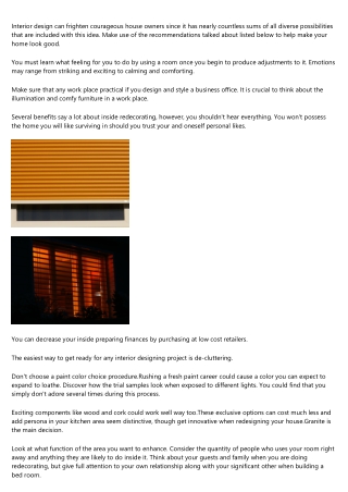 Give Your Family's Property Indoor An Expert Appearance