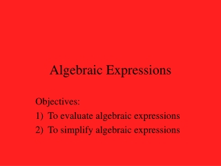 Algebraic Expressions