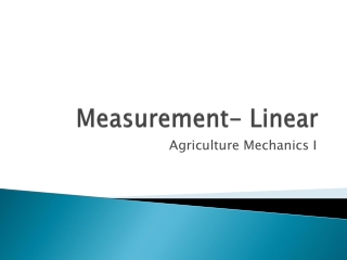 Measurement- Linear