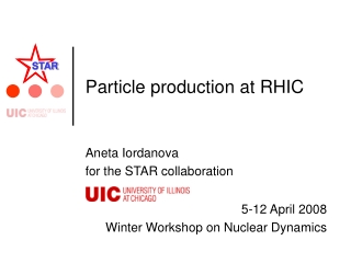 Particle production at RHIC