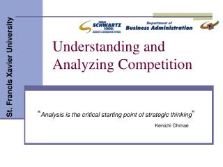 Understanding and Analyzing Competition