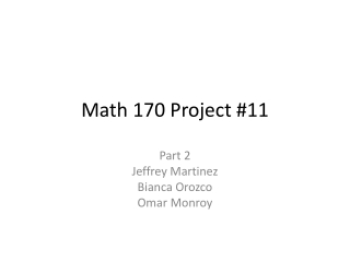 Math 170 Project #11