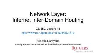 Network Layer: Internet Inter-Domain Routing