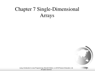 Chapter 7 Single-Dimensional Arrays