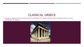 Classical Greece