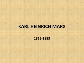 KARL HEINRICH MARX
