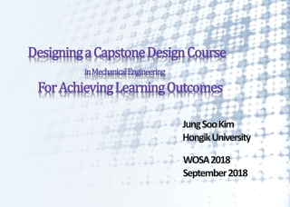 Designing a Capstone Design Course in Mechanical Engineering For Achieving Learning Outcomes