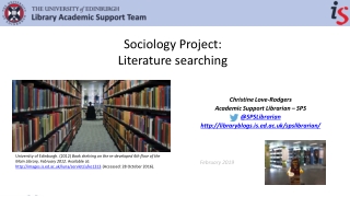 Sociology Project: Literature searching