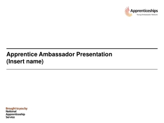 Apprentice Ambassador Presentation (Insert name)