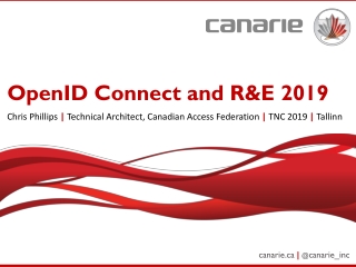 OpenID Connect and R&amp;E 2019