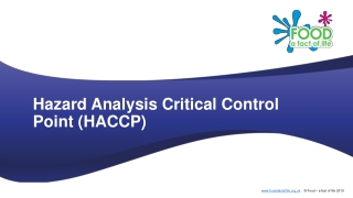 Hazard Analysis Critical Control Point (HACCP)