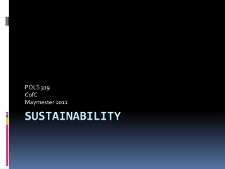 Sustainability