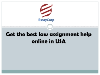 Law Assignment Help Online