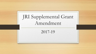 JRI Supplemental Grant Amendment