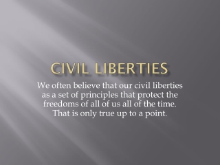 CIVIL LIBERTIES