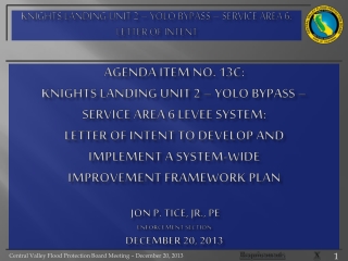 Knights Landing unit 2 – yolo bypass – service area 6: letter of intent