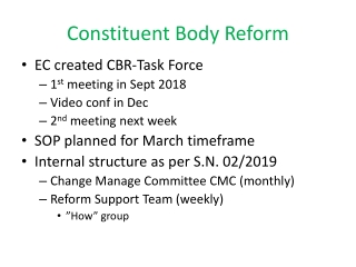 Constituent Body Reform