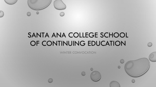 Santa Ana College School of Continuing Education