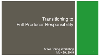 MWA Spring Workshop May 29, 2019