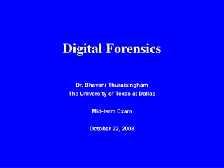 Digital Forensics