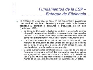 Fundamentos de la ESP – Enfoque de Eficiencia