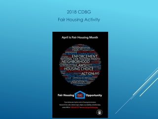 2018 CDBG Fair Housing Activity