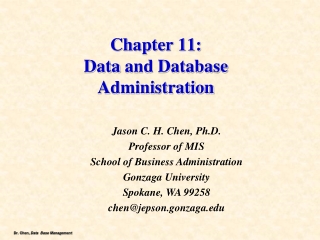 Chapter 11: Data and Database Administration