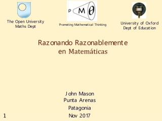 Razonando Razonablemente en Matemáticas